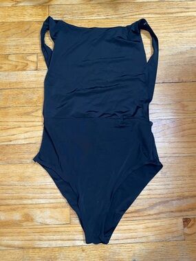 Aerie Real Soft High Neck Scoop Back Bodysuit size Large